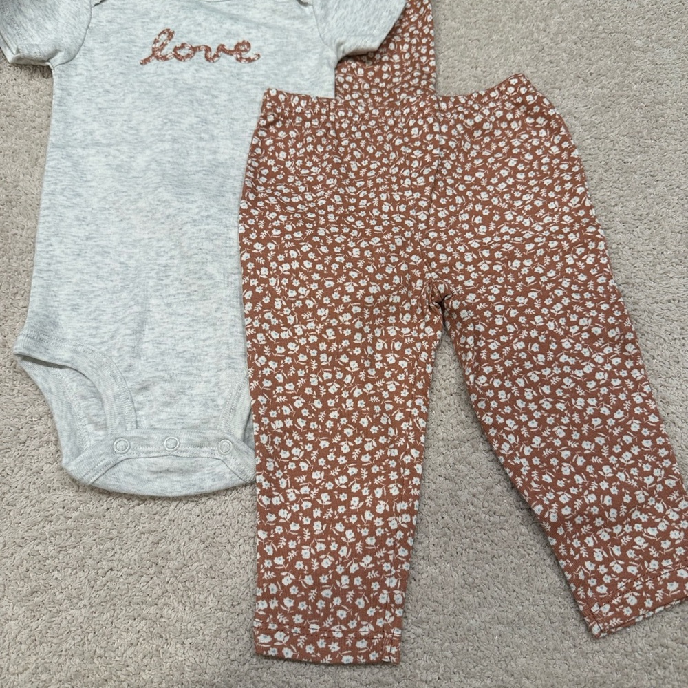 Carter's Brown Floral Baby Pants